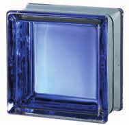 стеклоблок, Футуристичный голубой/металлическая полоса, Futuristic blue/colored band: metallised